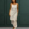 AYRA white COTTON SHORT kurta BY TAIBAANA